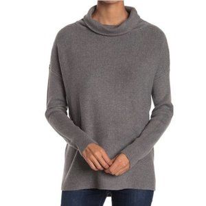 NWT Devotion by Cyrus Charcoal Rib Knit Long Sleeve Cowl Neck Sweater Small